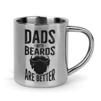Dad's with beards are better, Mug Stainless steel double wall 300ml