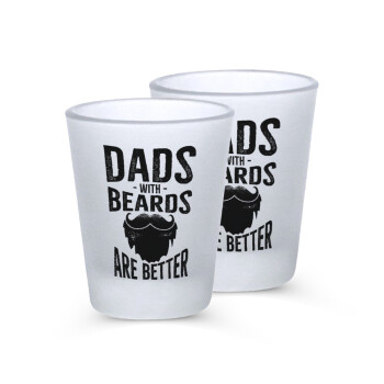 Dad's with beards are better, Σφηνοπότηρα γυάλινα 45ml του πάγου (2 τεμάχια)