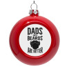 Red Christmas tree ornament bauble 8cm