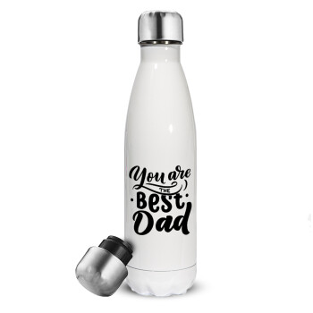You are the best Dad, Metal mug thermos White (Stainless steel), double wall, 500ml
