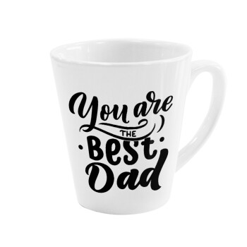 You are the best Dad, Κούπα κωνική Latte Λευκή, κεραμική, 300ml