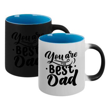 You are the best Dad, Κούπα Μαγική εσωτερικό μπλε, κεραμική 330ml που αλλάζει χρώμα με το ζεστό ρόφημα (1 τεμάχιο)