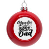 Red Christmas tree ornament bauble 8cm