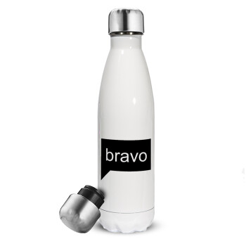 Bravo, Metal mug thermos White (Stainless steel), double wall, 500ml