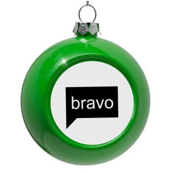 Bravo, Green Christmas tree ornament bauble 8cm