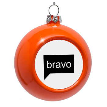 Bravo, Orange Christmas tree ornament bauble 8cm