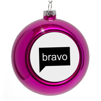 Bravo, Purple Christmas tree ornament bauble 8cm