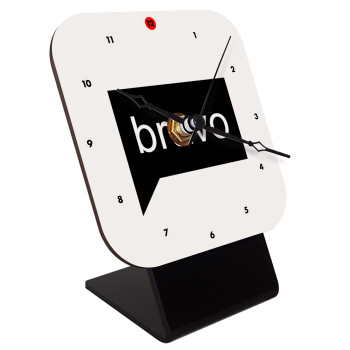 Bravo, Επιτραπέζιο ρολόι ξύλινο με δείκτες (10cm)