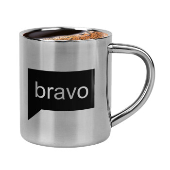 Bravo, Double-wall metal cup for espresso (220ml)