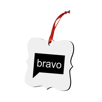 Bravo, Christmas ornament polygon wooden 7.5cm