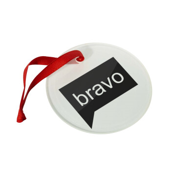 Bravo, Christmas ornament glass 9cm