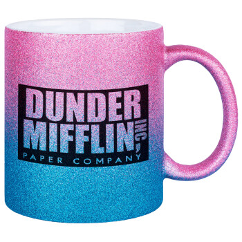 Dunder Mifflin, Inc Paper Company, Κούπα Χρυσή/Μπλε Glitter, κεραμική, 330ml