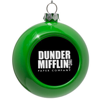 Dunder Mifflin, Inc Paper Company, Green Christmas tree ornament bauble 8cm