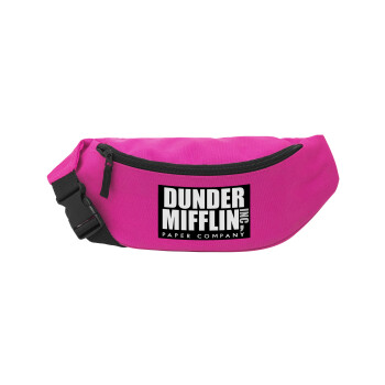 Dunder Mifflin, Inc Paper Company, Unisex τσαντάκι μέσης (μπανάνα) χρώματος ΡΟΖ με 2 τσέπες