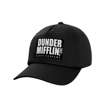 Dunder Mifflin, Inc Paper Company, Child's Baseball Cap, 100% Cotton, Black