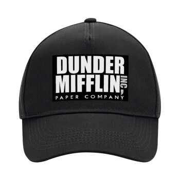 Dunder Mifflin, Inc Paper Company, Adult Ultimate Hat BLACK, (100% COTTON DRILL, ADULT, UNISEX, ONE SIZE)