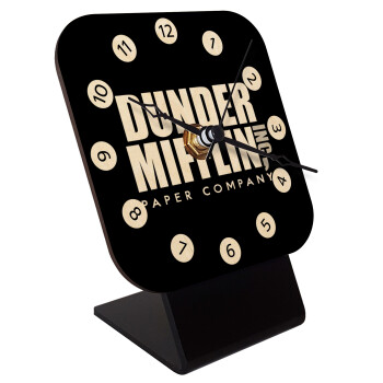 Dunder Mifflin, Inc Paper Company, Quartz Table clock in natural wood (10cm)