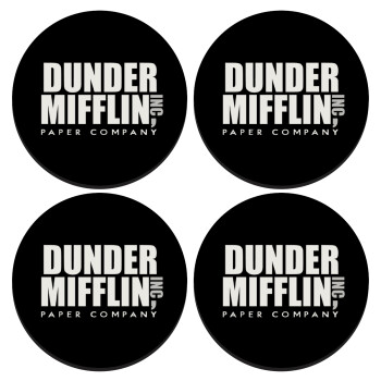 Dunder Mifflin, Inc Paper Company, SET of 4 round wooden coasters (9cm)