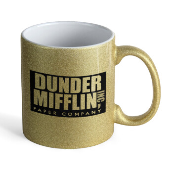 Dunder Mifflin, Inc Paper Company, Κούπα Χρυσή Glitter που γυαλίζει, κεραμική, 330ml