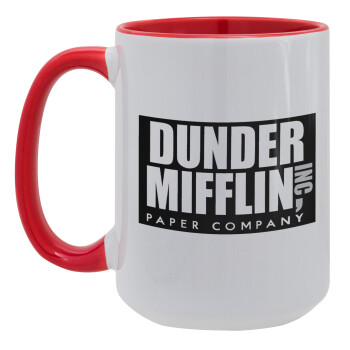 Dunder Mifflin, Inc Paper Company, Κούπα Mega 15oz, κεραμική Κόκκινη, 450ml