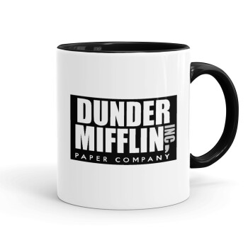 Dunder Mifflin, Inc Paper Company, Mug colored black, ceramic, 330ml