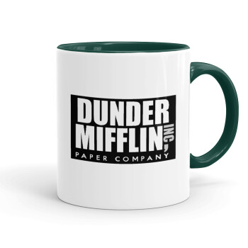 Dunder Mifflin, Inc Paper Company, Mug colored green, ceramic, 330ml