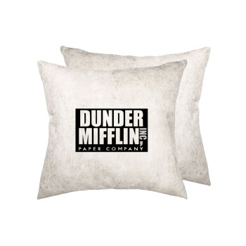 Dunder Mifflin, Inc Paper Company, Μαξιλάρι καναπέ Δερματίνη Γκρι 40x40cm με γέμισμα