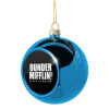 Blue Christmas tree ball ornament 8cm