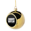 Golden Christmas tree ball ornament 8cm