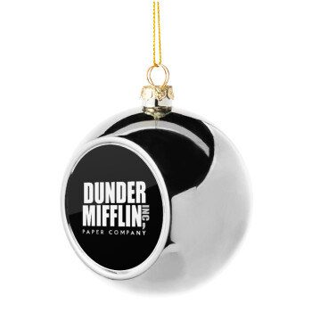 Dunder Mifflin, Inc Paper Company, Silver 8cm Christmas tree ball ornament