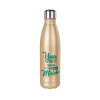 Glitter gold stainless steel thermos bottle, double-walled, 500ml