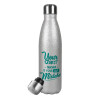 Metallic Glitter Silver Thermos Flask (Stainless steel), double-walled, 500ml