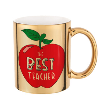 Best teacher, Mug ceramic, gold mirror, 330ml