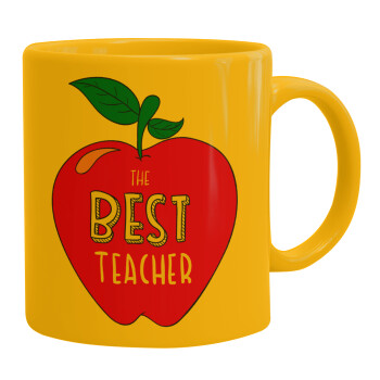 Best teacher, Κούπα, κεραμική κίτρινη, 330ml (1 τεμάχιο)