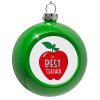 Green Christmas tree ornament bauble 8cm