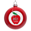 Red Christmas tree ornament bauble 8cm