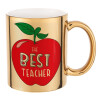 Mug ceramic, gold mirror, 330ml