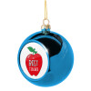 Blue Christmas tree ball ornament 8cm