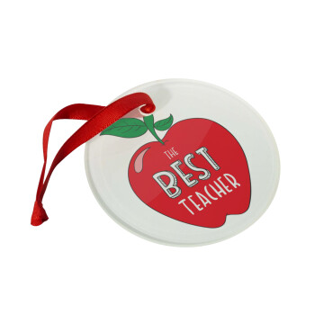 Best teacher, Christmas ornament glass 9cm