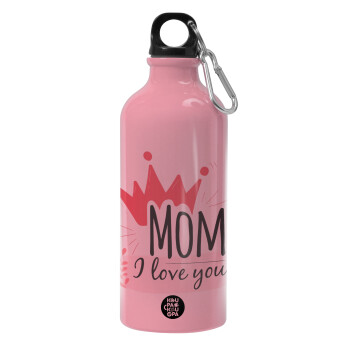 Mother's day I Love you Mom, Water bottle 600ml