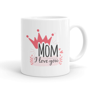 Mother's day I Love you Mom, Καπέλο Ενηλίκων Foam Flat Snapback με Δίχτυ Κόκκινο-Λευκό-Μαύρο (POLYESTER, ΕΝΗΛΙΚΩΝ, UNISEX, ONE SIZE)