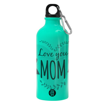 Mother's day I Love you Mom heart, Water bottle 600ml