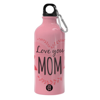 Mother's day I Love you Mom heart, Water bottle 600ml