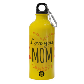 Mother's day I Love you Mom heart, Water bottle 600ml