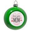 Green Christmas tree ornament bauble 8cm