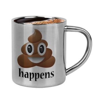 Shit Happens, Double-wall metal cup for espresso (220ml)