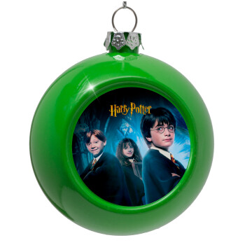 Harry potter and the philosopher's stone, Green Christmas tree ornament bauble 8cm