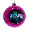 Purple Christmas tree ornament bauble 8cm