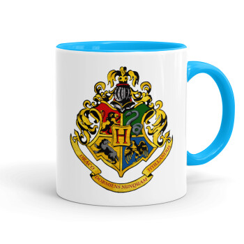 Hogwart's, Mug colored light blue, ceramic, 330ml