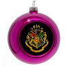 Purple Christmas tree ornament bauble 8cm